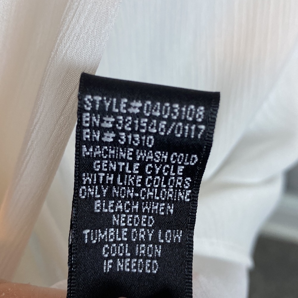 AB Studio Women’s 2 pc Tank & Blouse White sz L NWT - Picture 12 of 12